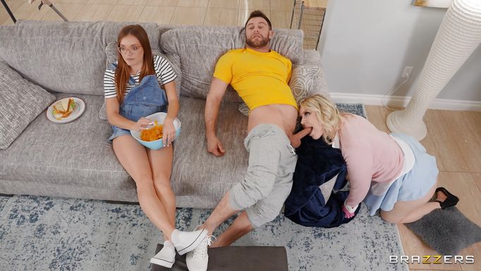 Horny Blondie Rides Her Best Friend’s Boyfriend