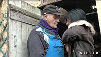 French papy doing a busty milf with a young friend