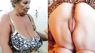 Huge Granny Tits, Jerk Off Challenge To The Beat #6